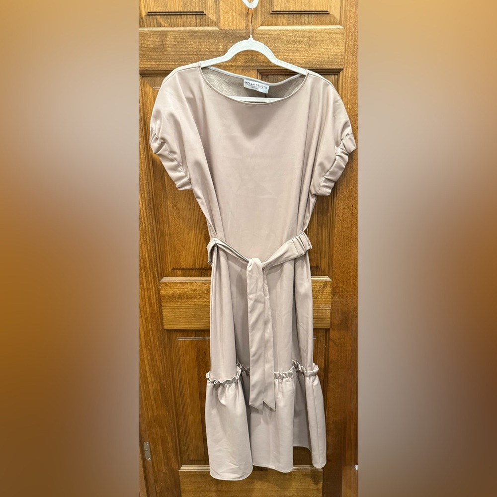 Inclan Studio Vegan Leather Dress NWT size large - Picture 2 of 4